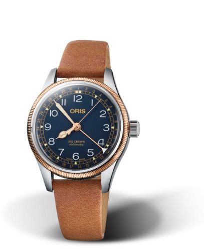 Oris Big Crown Pointer Date 36 Paslanmaz Çelik - Bronze / Mavi, referans 01 754 7749 4365-07 5 17 66
