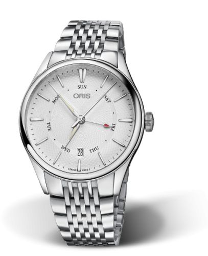 Oris Artelier Pointer Day Date 40 Paslanmaz Çelik / Gümüş / Bilezik, referans 01 755 7742 4051-07 8 21 79