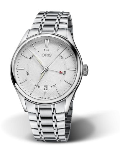 Oris Artelier Pointer Day Date 40 Paslanmaz Çelik / Gümüş / Bilezik, referans 01 755 7742 4051-07 8 21 88