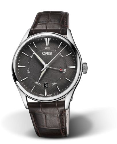 Oris Artelier Pointer Day Date 40 Paslanmaz Çelik / Gri, referans 01 755 7742 4053-07 5 21 65FC
