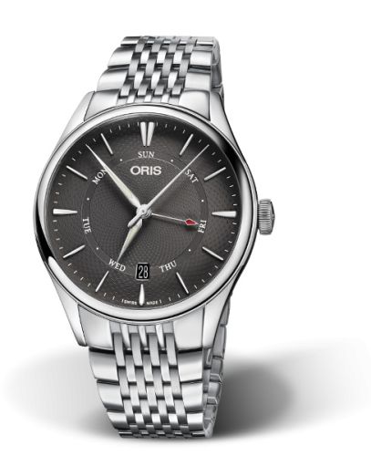 Oris Artelier Pointer Day Date 40 Paslanmaz Çelik / Gri / Bilezik, referans 01 755 7742 4053-07 8 21 79