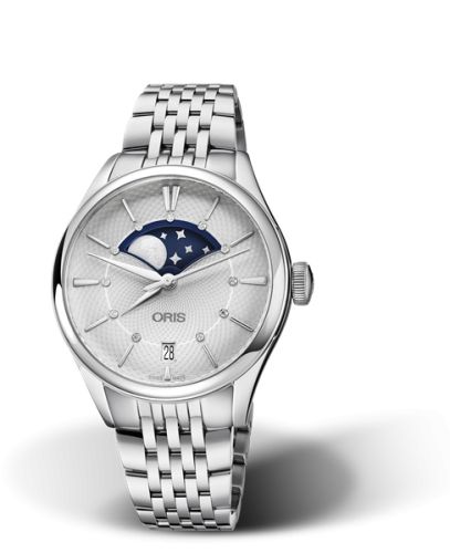 Oris Artelier Grande Lune Date 36 Paslanmaz Çelik / Gümüş, referans 01 763 7723 4051-07 8 18 79