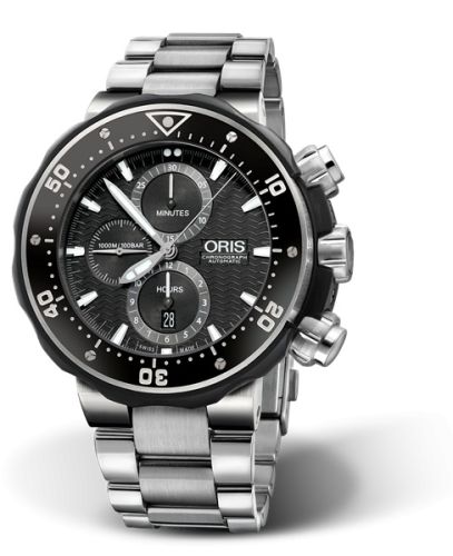 Oris ProDiver Chronograph Titanyum / Siyah / Bilezik 51mm, referans 01 774 7683 7154-Set