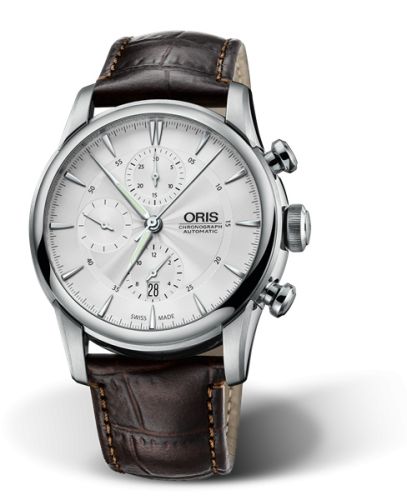 Oris Artelier Chronograph 44 Paslanmaz Çelik / Gümüş, referans 01 774 7686 4051-07 5 23 70FC