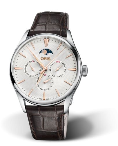 Oris Artelier Complication 40 Paslanmaz Çelik / Gümüş, referans 01 781 7729 4031-07 5 21 65FC