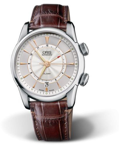 Oris Artelier Alarm Paslanmaz Çelik / Gümüş 42.5mm, referans 01 908 7607 4051-Set LS
