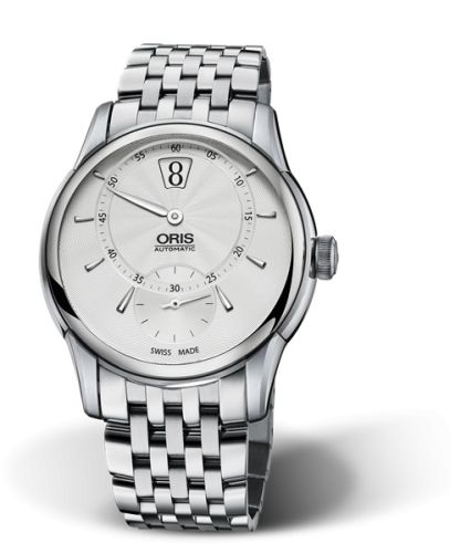Oris Artelier Jumping Hour Paslanmaz Çelik / Gümüş / Bilezik 40.5mm, referans 01 917 7702 4051-07 8 21 77