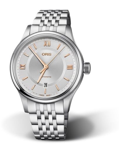 Oris Classic Date 42 Paslanmaz Çelik / Gümüş / Bilezik, referans 01 733 7719 4071-07 8 20 10