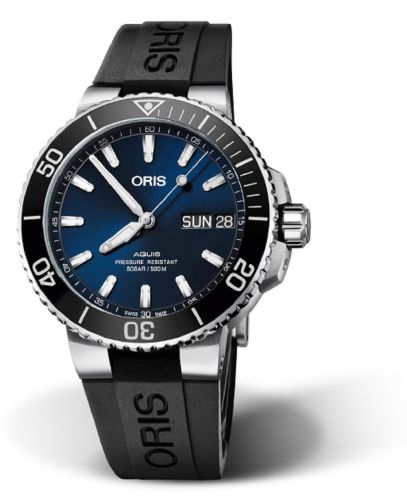 Oris Aquis Big Day Date 45.5mm Paslanmaz Çelik / Mavi / Kauçuk, referans 01 752 7733 4135-07 4 24 64EB