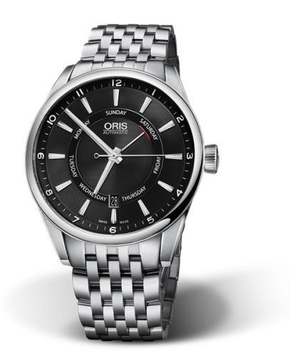 Oris Artix Pointer Day Date Paslanmaz Çelik / Siyah / Bilezik 42mm, referans 01 755 7691 4054-07 8 21 80