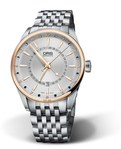 Artix Pointer Moon Date Paslanmaz Çelik - Pembe Altın / Gümüş / Bilezik 42 mm