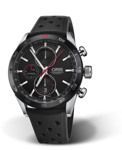 Oris Artix GT Chronograph Paslanmaz Çelik - Seramik / Siyah / Kauçuk 44mm, referans 01 774 7661 4424-07 4 22 25FC