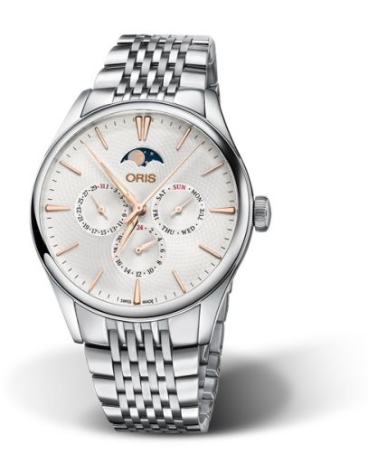 Oris Artelier Complication 40 Paslanmaz Çelik / Gümüş / Bilezik, referans 01 781 7729 4031-07 8 21 79