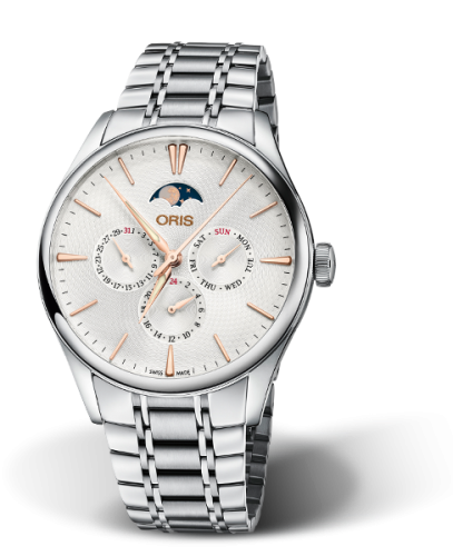 Oris Artelier Complication 40 Paslanmaz Çelik / Gümüş / Bilezik, referans 01 781 7729 4031-07 8 21 88