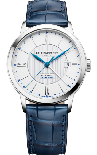 Classima 40 Dual Time Paslanmaz Çelik / Gümüş / Alligator