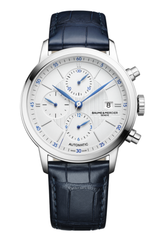 Classima Chronograph Paslanmaz Çelik / Gümüş / Alligator