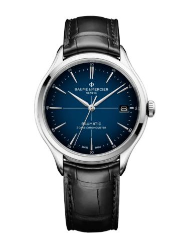 Clifton Baumatic Stainless Steel / Blue / Strap / COSC 40 mm