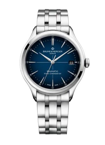 Clifton Baumatic Stainless Steel / Blue / Bracelet / COSC 40 mm