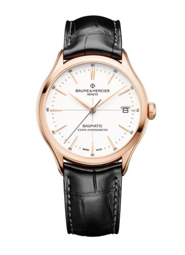 Clifton Baumatic Red Gold / White / Strap / COSC 39 mm