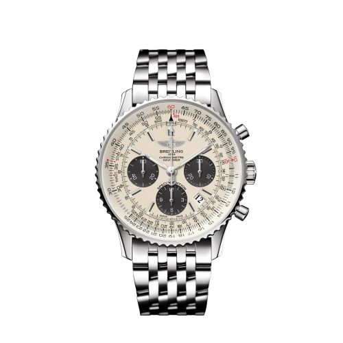 Breitling Navitimer 1 B01 Chronograph 43 Stainless Steel / Silver Gray / Japan Special Edition, reference AB012012/G826/447A