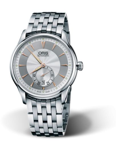 Oris Artelier Small Second Date 40 Stainless Steel / Silver / Bracelet, reference 01 623 7582 4051-07 8 21 73