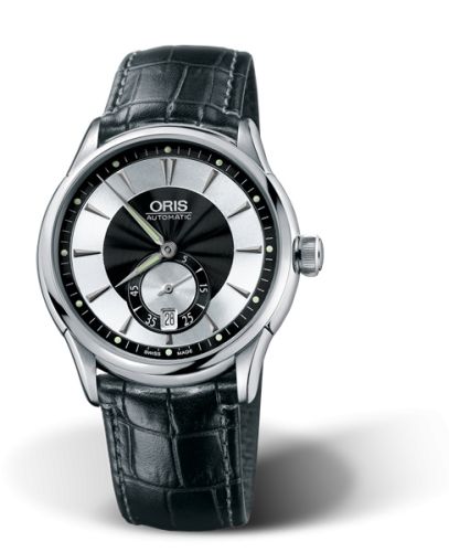 Oris Artelier Small Second Date 40 Stainless Steel / Black - Silver, reference 01 623 7582 4054-07 5 21 71FC