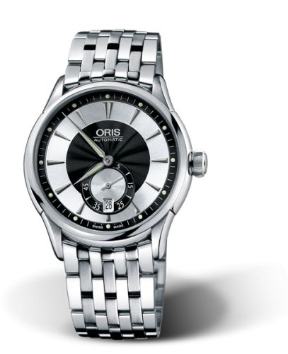 Oris Artelier Small Second Date 40 Stainless Steel / Black - Silver / Bracelet, reference 01 623 7582 4054-07 8 21 73