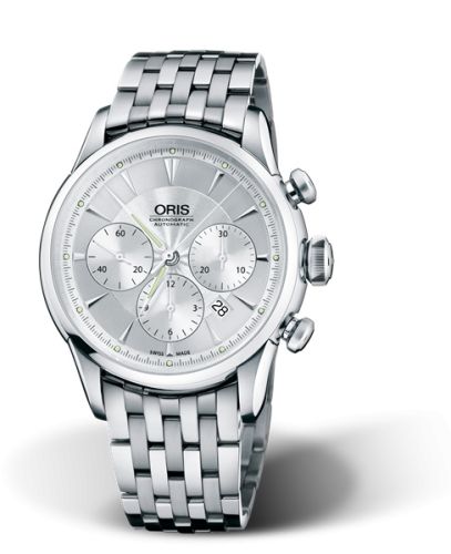 Oris Artelier Chronograph 43.5 Stainless Steel / Silver / Bracelet, reference 01 676 7603 4051-07 8 22 73