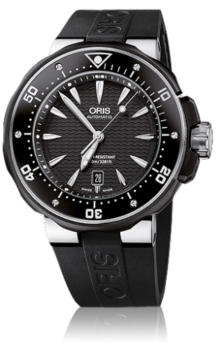 Oris ProDiver Date Titanyum / Siyah / Kauçuk 49mm, referans 01 733 7682 7154-07 4 26 34TEB