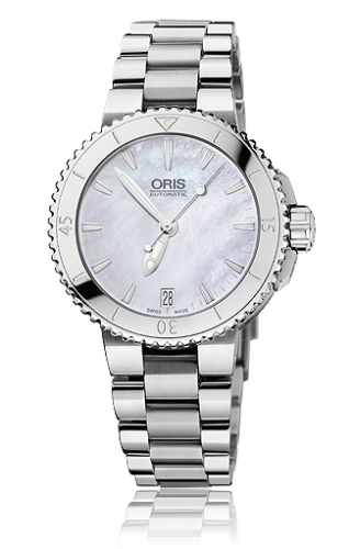 Oris Aquis Date 36 Paslanmaz Çelik / MOP / Bilezik, referans 01 733 7652 4151-07 8 18 01P