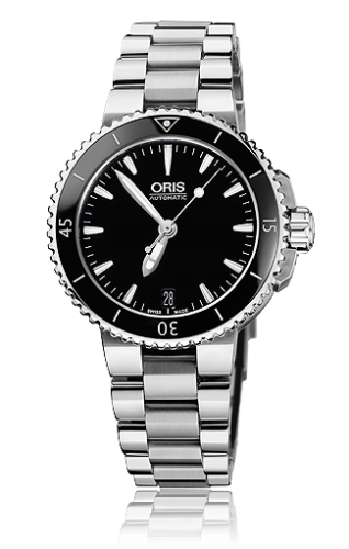 Oris Aquis Date 36 Paslanmaz Çelik / Siyah / Bilezik, referans 01 733 7652 4154-07 8 18 01P