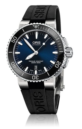 Oris Aquis Date 43 Stainless Steel / Blue / Rubber, reference 01 733 7653 4135-07 4 26 34EB