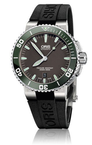 Oris Aquis Date 43 Stainless Steel / Gray / Rubber, reference 01 733 7653 4137-07 4 26 34EB