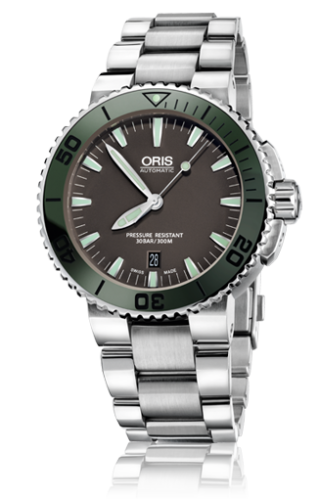 Oris Aquis Date 43 Stainless Steel / Gray / Bracelet, reference 01 733 7653 4157-07 8 26 01PEB