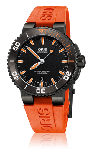 Oris Aquis Date 43 PVD / Black / Rubber, reference 01 733 7653 4259-07 4 26 32GEB