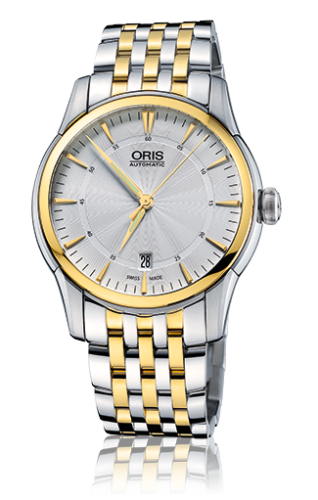 Oris Artelier Date 40 Stainless Steel - Yellow Gold / Silver / Bracelet, reference 01 733 7670 4351-07 8 21 78 x