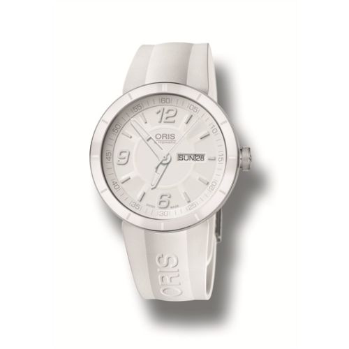 TT1 Day Date Paslanmaz Çelik - Seramik / Beyaz / Kauçuk 43 mm