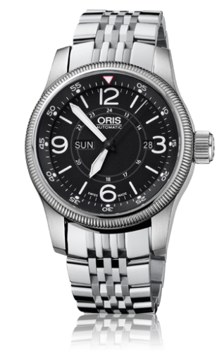 Oris Big Crown Timer Paslanmaz Çelik / Siyah / Bilezik 44mm, referans 01 735 7660 4064-07 8 22 76