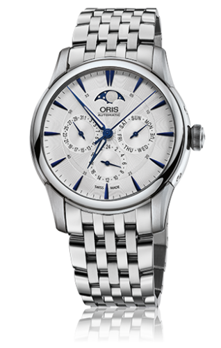 Oris Artelier Complication 40.5 Paslanmaz Çelik / Gümüş / Bilezik, referans 01 781 7703 4031-07 8 21 77