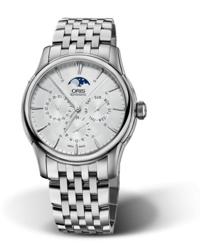 Oris Artelier Complication 40.5 Paslanmaz Çelik / Gümüş / Bilezik, referans 01 781 7703 4051-07 8 21 77