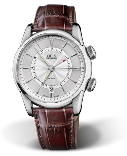 Oris Artelier Alarm Paslanmaz Çelik / Gümüş 42.5mm, referans 01 908 7607 4091-Set LS