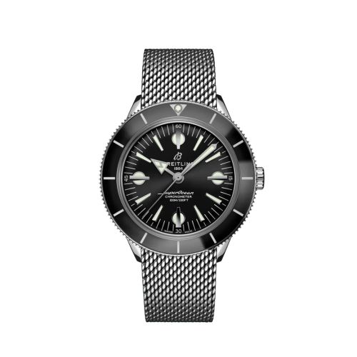 Breitling Superocean Heritage '57 Paslanmaz Çelik / Siyah / Mesh 42mm, referans A10370121B1A1