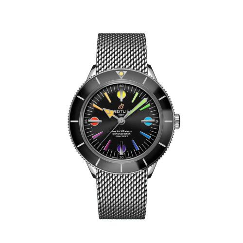 Breitling Superocean Heritage '57 Paslanmaz Çelik / Rainbow Boutique Limited Edition / Mesh 42mm, referans A103701A1B1A1