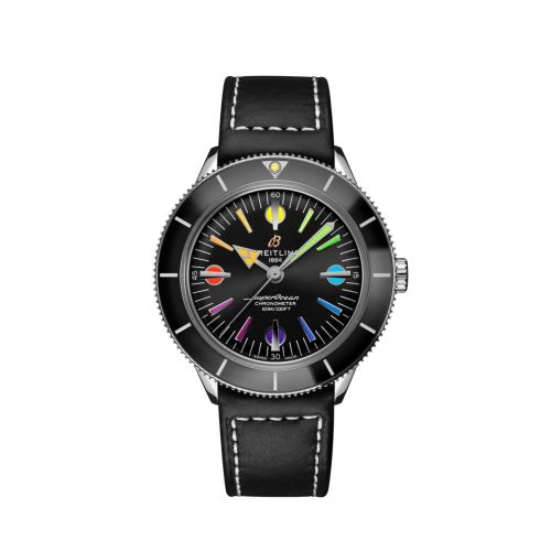 Breitling Superocean Heritage '57 Paslanmaz Çelik / Rainbow Boutique Limited Edition / Calf / Folding 42mm, referans A103701A1B1X2
