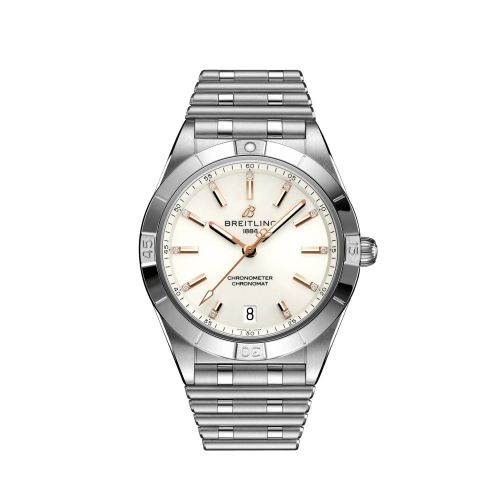Breitling Chronomat Automatic 36 Paslanmaz Çelik / Beyaz - Elmas / Rouleaux, referans A10380101A2A1