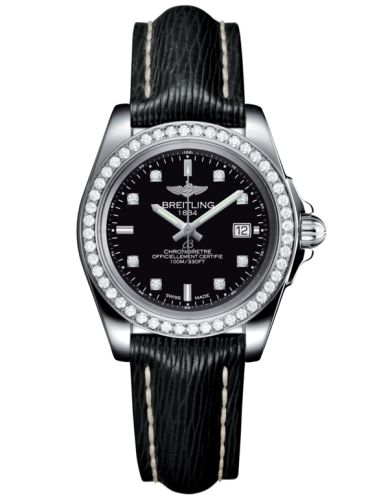 Breitling Galactic 32 Sleek Edition Paslanmaz Çelik / Elmas / Trophy Siyah Elmas / Sahara, referans A7133053/BF63/208X/A14BA.1