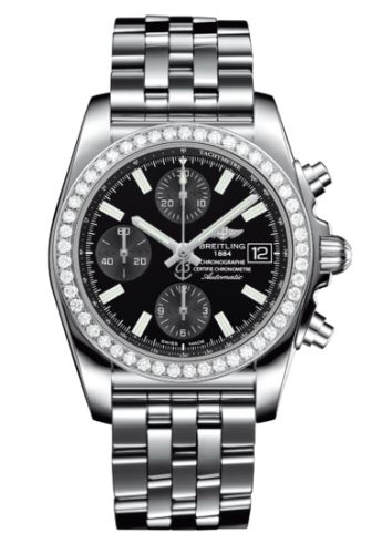 Breitling Chronomat 38 SleekT Paslanmaz Çelik / Elmas / Siyah / Bilezik, referans A1331053/BD92/385A