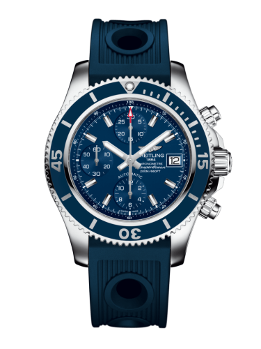 Breitling Superocean Chronograph 42 Paslanmaz Çelik / Mavi / Kauçuk / Folding, referans A13311D1/C971/203S/A18D.2