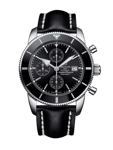 Breitling Superocean Heritage II 46 Chronograph Paslanmaz Çelik / Siyah / Siyah /  Calf / Folding, referans A1331212/BF78/442X/A20D.1