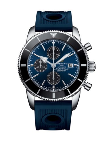 Breitling Superocean Heritage II 46 Chronograph Paslanmaz Çelik / Siyah / Mavi /  Kauçuk, referans A1331212/C968/205S